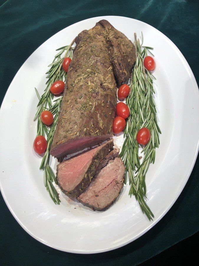 Garlicky Beef Tenderloin with Orange Horseradish Sauce